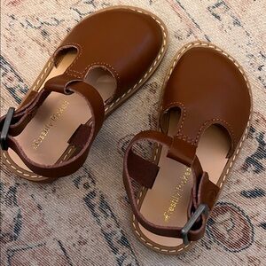 Freshly Picked Tan Leather Kids Sandals